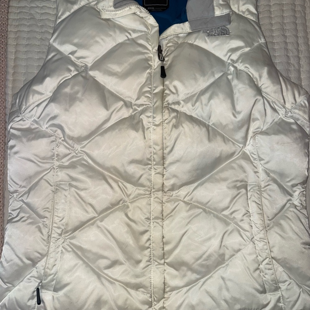 The North Face White Quilted Puffer Vest